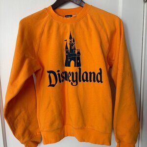 Disneyland Vault Collection 70 yellow sweatshirt size Small with Felt